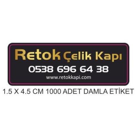 Sobe Reklam Normal Kesimli Damla Etiketler