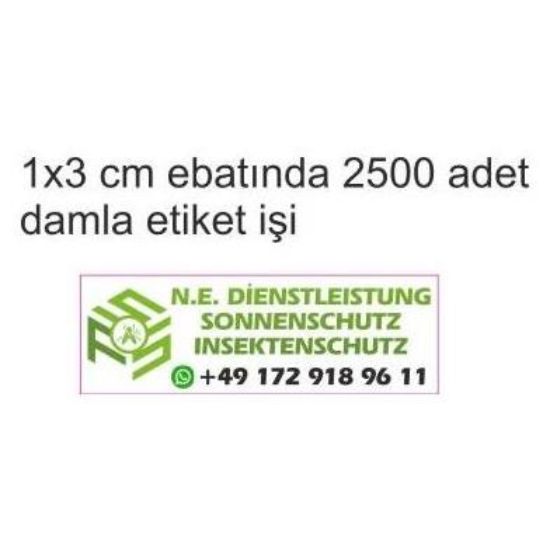 Sobe Reklam Normal Kesimli Damla Etiketler