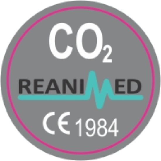 Reanimed CO2 15 mm çapında PVC Opak Damla Etiket resmi