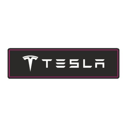 TESLA En (mm): 64 Boy (mm): 16 Folyo Türü: PVC Opak Folyo Baskı Türü: EcoSolvent CMYK BASKI resmi