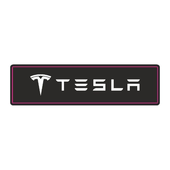 TESLA En (mm): 64 Boy (mm): 16 Folyo Türü: PVC Opak Folyo Baskı Türü: EcoSolvent CMYK BASKI resmi