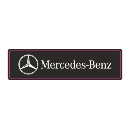 MERCEDES En (mm): 64 Boy (mm): 16 Folyo Türü: PVC Opak Folyo Baskı Türü: EcoSolvent CMYK BASKI resmi