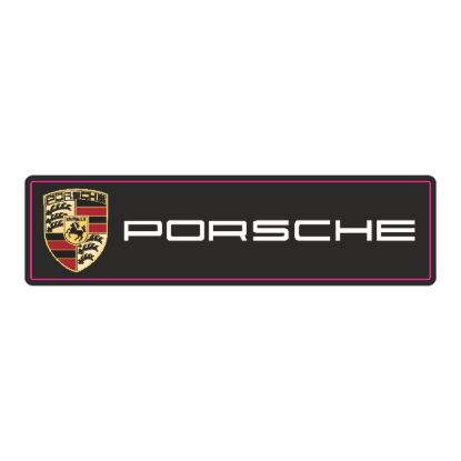 PORSCHE En (mm): 64 Boy (mm): 16 Folyo Türü: PVC Opak Folyo Baskı Türü: EcoSolvent CMYK BASKI resmi