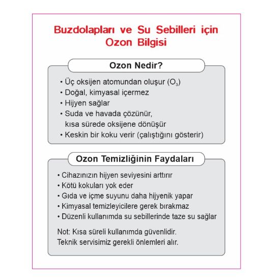 Buzdolapları ve Su Sebilleri için Ozon Bilgisi Folyo Türü: PVC Opak Folyo En (mm): 110 Boy (mm): 90 Baskı Türü: EcoSolvent CMYK BASKI resmi