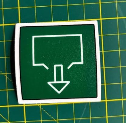 50 x 50 mm Leksan Mat Kumlu (Yeşil Renkli) Folyo Türü: 250 Mikron Mat (Kumlu) - (Polikarbon) En (mm): 50 Boy (mm): 50 Baskı Türü: UV BEYAZ + CMYK BASKI Çifttaraflı Bant - Laminasyon: 3M 468 MP Çift Taraflı Bant (130 Mic) resmi