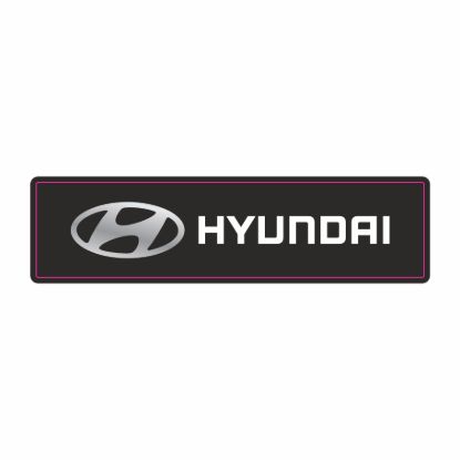 HYUNDAI En (mm): 64 Boy (mm): 16 Folyo Türü: PVC Opak Folyo Baskı Türü: EcoSolvent CMYK BASKI resmi