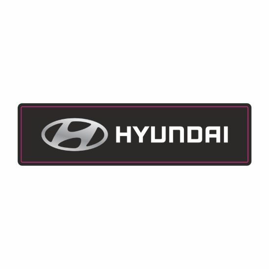 HYUNDAI En (mm): 64 Boy (mm): 16 Folyo Türü: PVC Opak Folyo Baskı Türü: EcoSolvent CMYK BASKI resmi